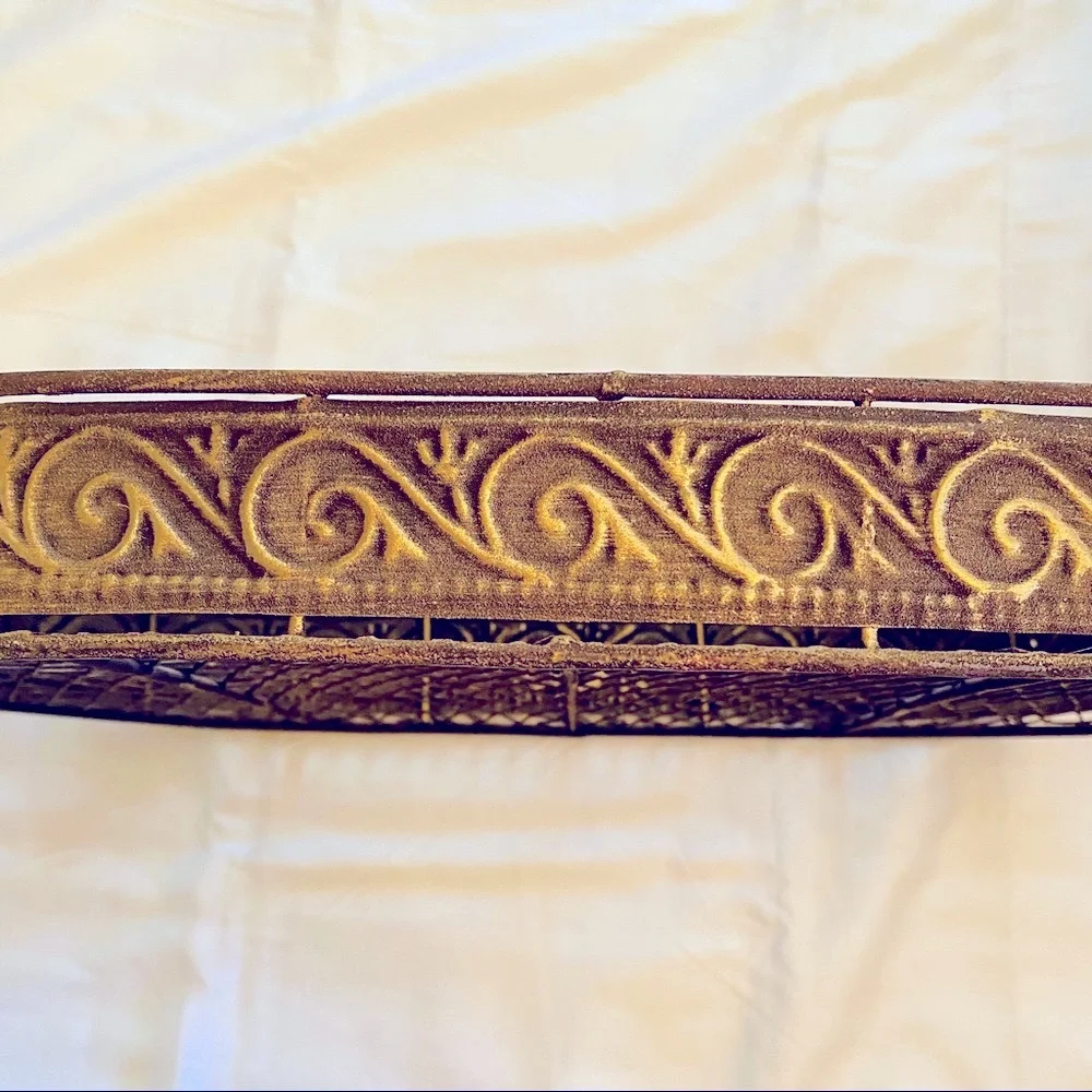 Metal Tray Golden patina look By Pier 1 NWOT